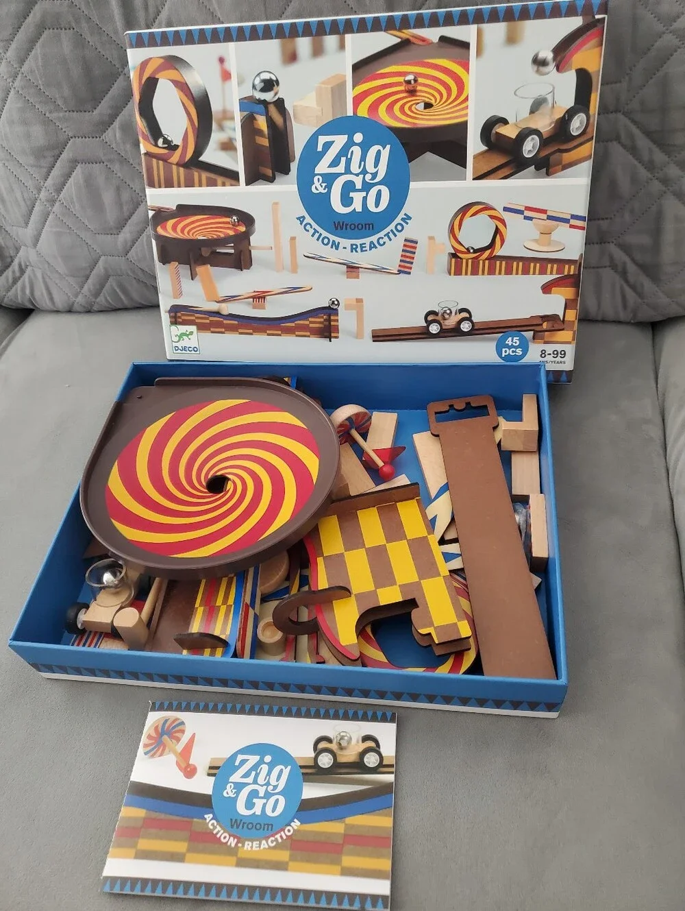 Djeco Zig&Go Wroom Action Reaction Chain Reaction Wooden Game